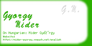 gyorgy mider business card